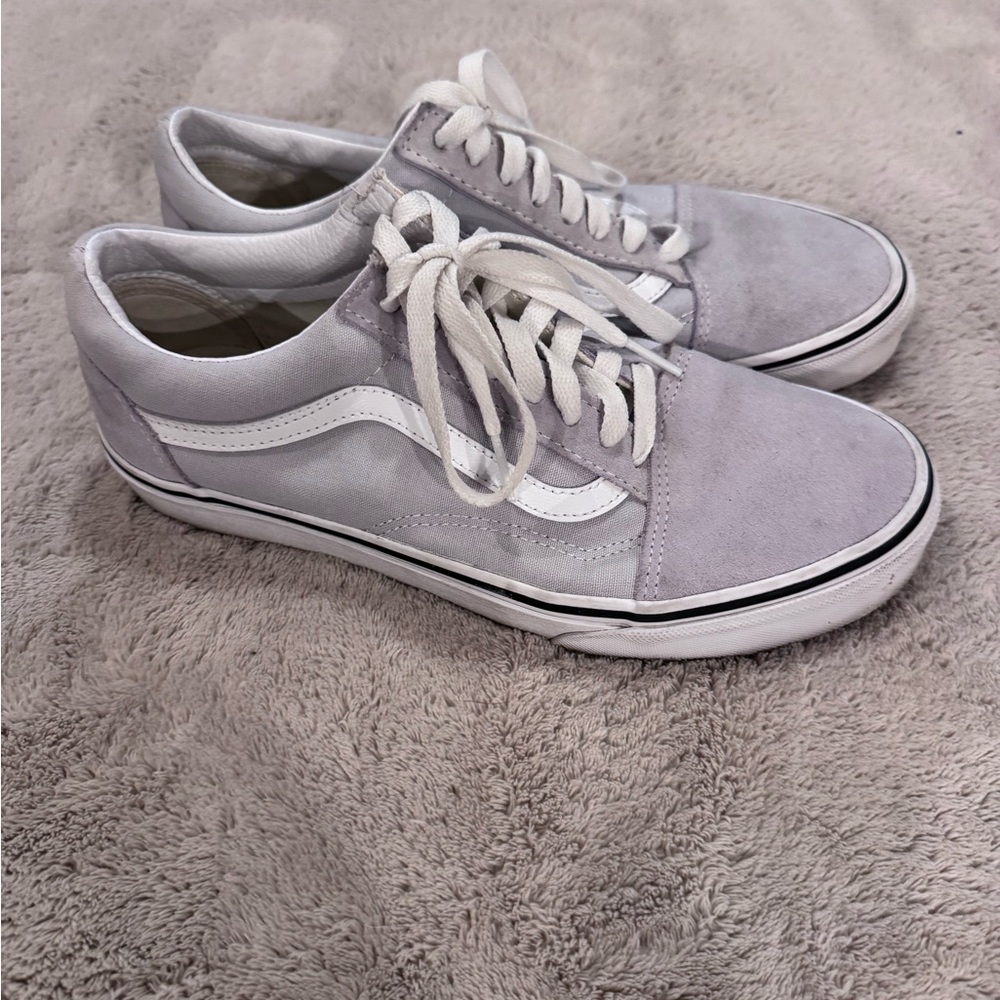 Vans White and Gray Skater Sneakers Men’s  size 7.5  Women’s size 9 - Picture 2 of 9
